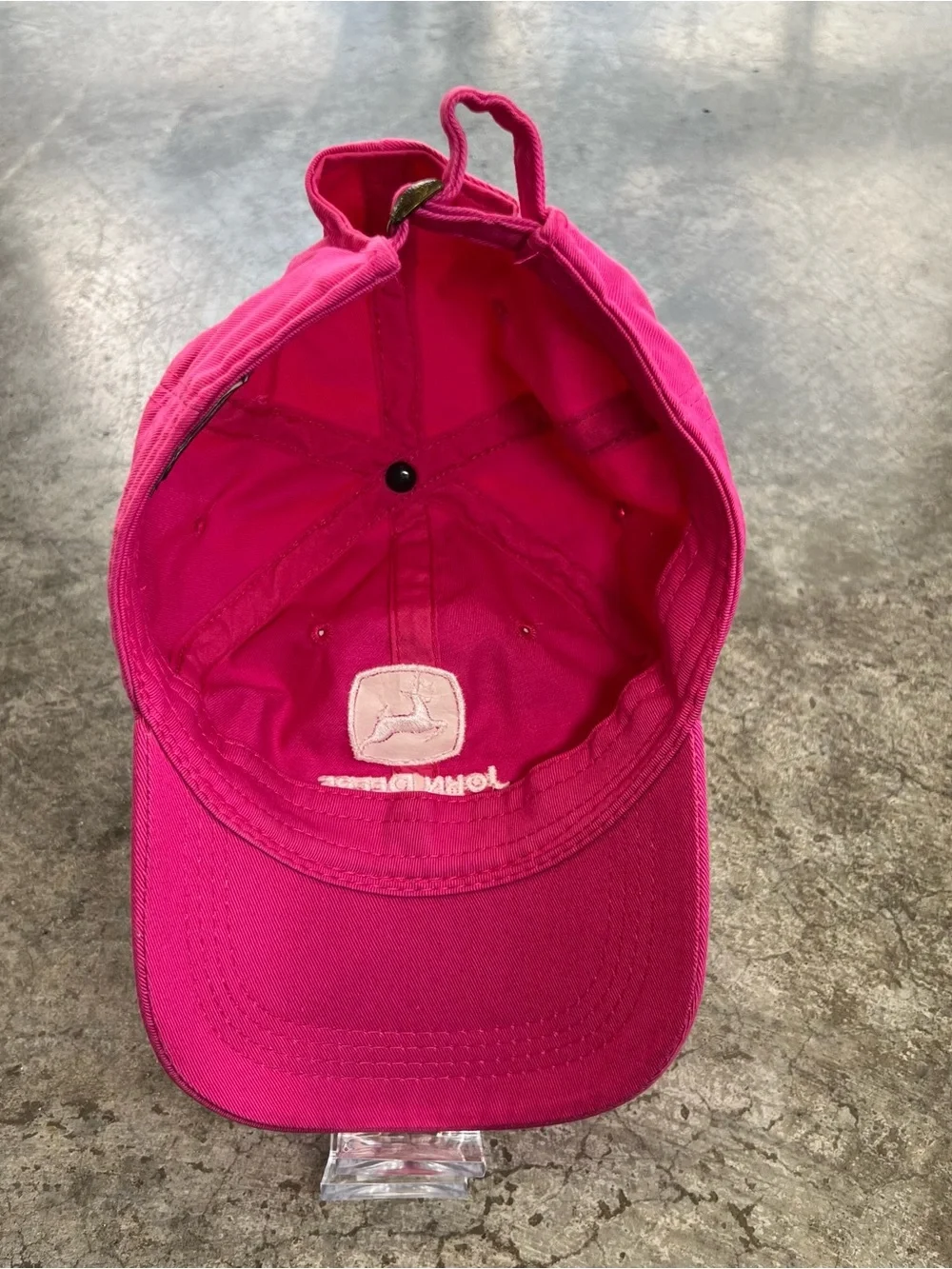 John Deere Pink Yellowhouse Machinery Adjustable Strapback Dad Hat Farmcore